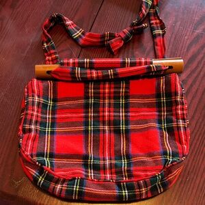 Vintage Smith’s Bermuda Red Plaid Women's Shoulder Bag